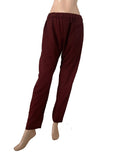Ajrakh Cotton Pants with Pockets, Fully Elasticated, Maroon , PN1113 Ajrakh Cotton Pants with Pockets, Fully Elasticated, Maroon , PN1113