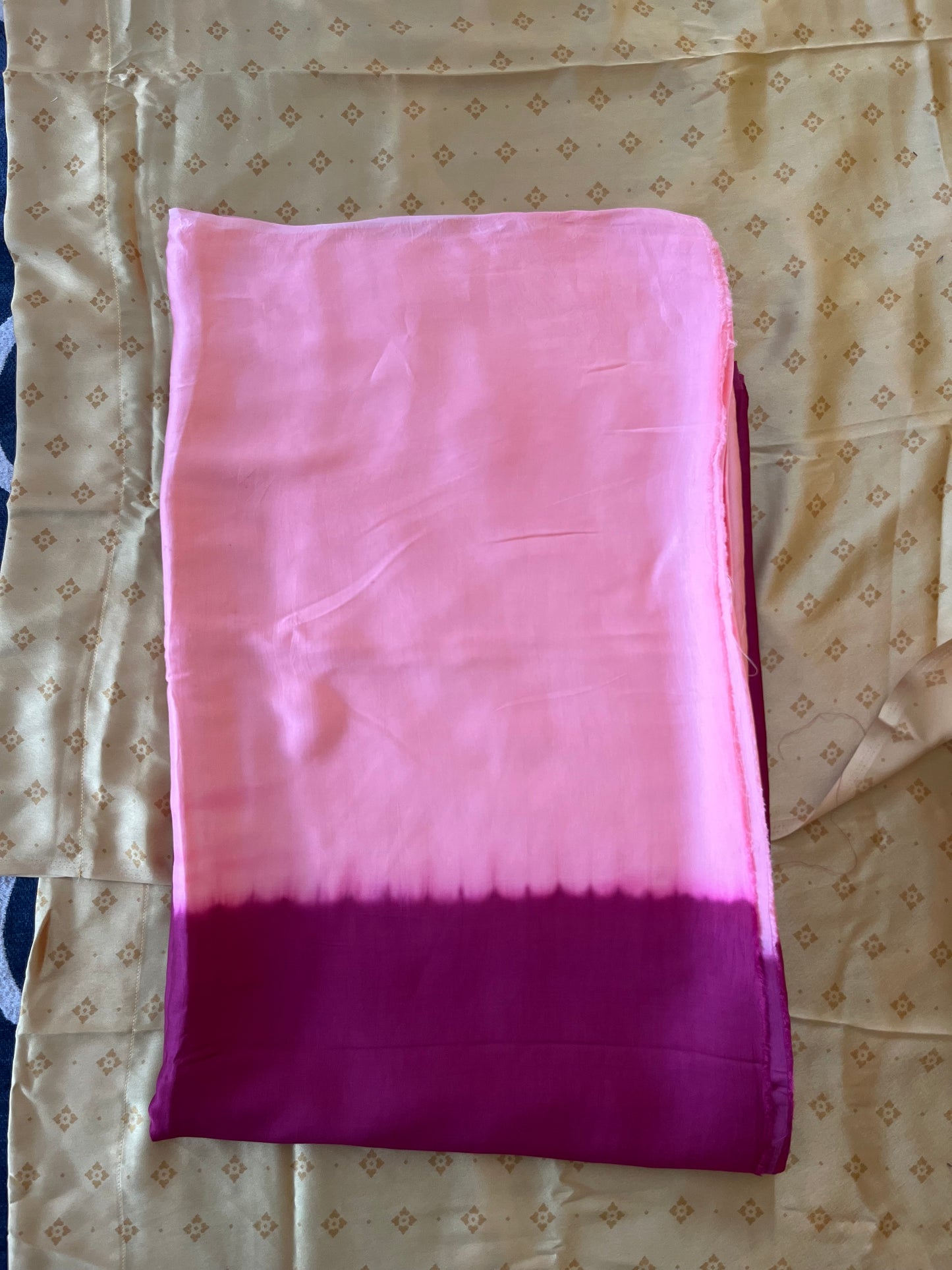 Peach & Maroon Shaded Modal Silk Saree with Blouse Piece, SS1024