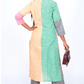 Sriped Shirtcollar Cotton Straight cut Kurta with Wooden Button Details, Multicolor, KH1039