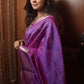 Mangalgiri  Handwoven  Pure Silk Saree with Silver Zari Border,  Lavendar - Pink, SS1009