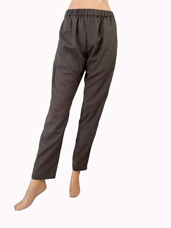 Flex Cotton Pants with Pockets, Fully Elasticated, Grey, PN1109.