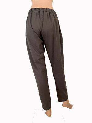 Flex Cotton Pants with Pockets, Fully Elasticated, Grey, PN1109.