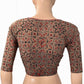 Ajrakh Cotton  Sweetheart neck Blouse,   Brown,  BA1133