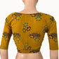 Ajrakh Cotton  V neck Blouse,   Mustard,  BA1145