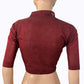 South Cotton High neck Blouse, Maroon, BH1287