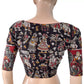 Kalamkari Mul Cotton Sweetheart Neck Blouse With Lining, Black, BK1197