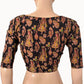Kalamkari  Cotton  Round neck Blouse,  Black,  BK1273