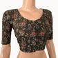 Kalamkari  Cotton  Round neck Blouse,  Green,  BK1276