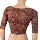 Kalamkari Cotton Square U neck  Blouse , Maroon,  BK1292