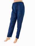 Slub Cotton Pants with Pockets, Fully Elasticated, Blue, PN1107