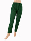 South Cotton Pants with Pockets, Fully Elasticated, Bottle Green, PN1106