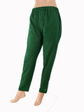 South Cotton Pants with Pockets, Fully Elasticated, Bottle Green, PN1106