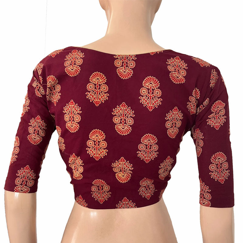 Pot neck best sale blouse