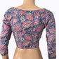 Printed Cotton Y neck Blouse with 3/4 sleeves & Lining, Lavender  Blue, BP1209