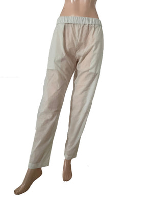 South Cotton Pants with Pockets, Fully Elasticated, Half white, PN1110.