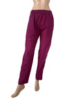 Slub Cotton Pants with Pockets, Fully Elasticated, Majentha , PN1111