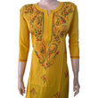 Pure Cotton  Chikankari Straight cut Kurta, Yellow, KC1032