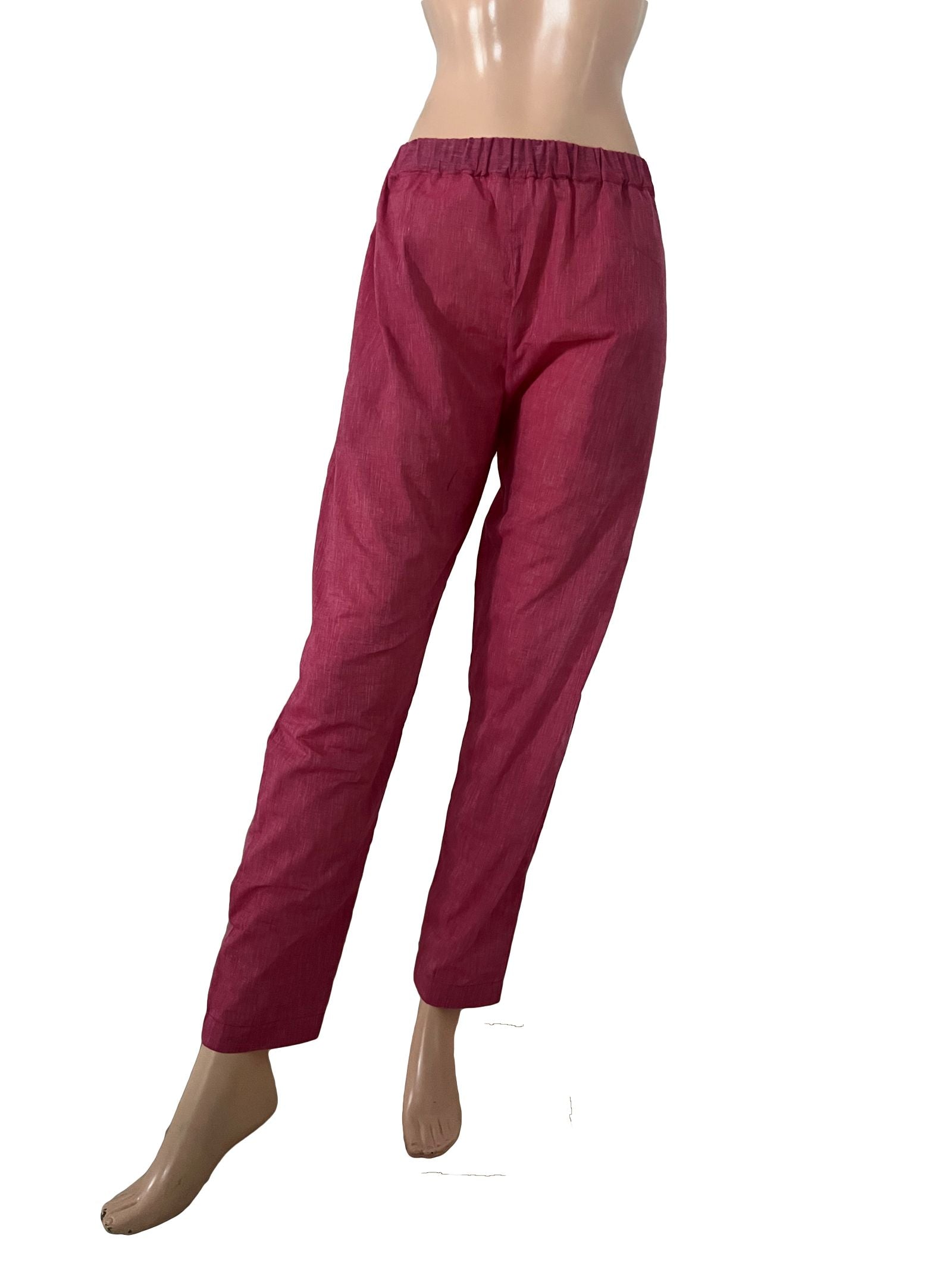 South Cotton Pants with Pockets, Fully Elasticated, Pink , PN1114
