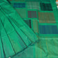 Pure Kanchipuram Soft Silk Saree with Dupion Thread Woven Border & Pallu, Temple Border & Plain Running Blouse Piece, Pista Green,   SK1007