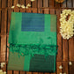 Pure Kanchipuram Soft Silk Saree with Dupion Thread Woven Border & Pallu, Temple Border & Plain Running Blouse Piece, Pista Green,   SK1007