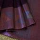 Pure Kanchipuram Soft Silk Saree with Woven Thread Butta, Zari Butterfly Woven Border in Contrast, Heavy Zari Pallu & Plain  Lavendar Blouse Piece, Purple - Lavendar,   SK1013