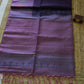 Pure Kanchipuram Soft Silk Saree with Woven Thread Butta, Zari Butterfly Woven Border in Contrast, Heavy Zari Pallu & Plain  Lavendar Blouse Piece, Purple - Lavendar,   SK1013