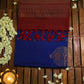 Pure Kanchipuram Soft Silk Saree with Minakari Woven Butta, Contrast Border, Heavy Zari Pallu & Plain Rani Pink Blouse Piece, Royal blue - Rani Pink,,   SK1014
