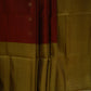 Pure Kanchipuram Soft Silk Saree with Broad Zari Brocade One Side Border, Pure Gold & Silver Zari Butta & Plain Mustard Blouse Piece, Maroon - Mustard, SK1018