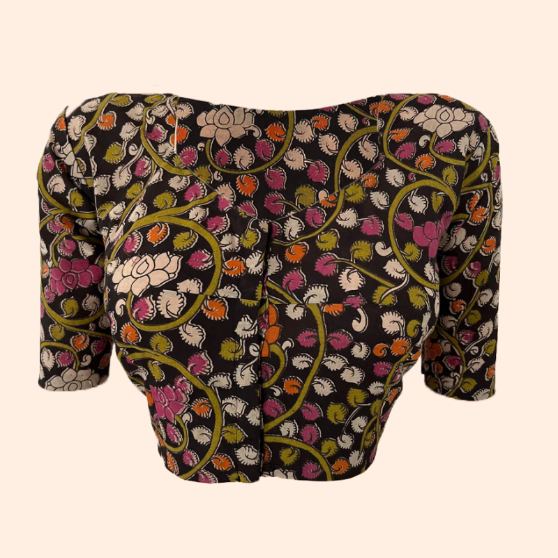 Kalamkari Cotton Puff Midi - KKMD20