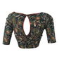 Kalamkari  Cotton  Boat neck Blouse with Keyhole Back, Backopen,  Multicolor,  BK1155