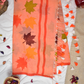 Handloom Soft Cotton Saree with Block Prints & Tassles, Peach, SR1002