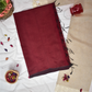 Blended Cotton Saree with Woven Zari Stripes & Tassles,  Maroon, SR1003