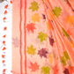 Handloom Soft Cotton Saree with Block Prints & Tassles, Peach, SR1002