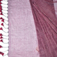 Handloom Mulmul Cotton Saree with Woven Zari Stripes & Tassles, Coffee Brown, SR1017