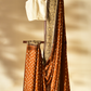 Amber Yellow & Dusky Grey Modal Silk Bandhani - Ajrakh Saree with Blouse Piece, SS1021