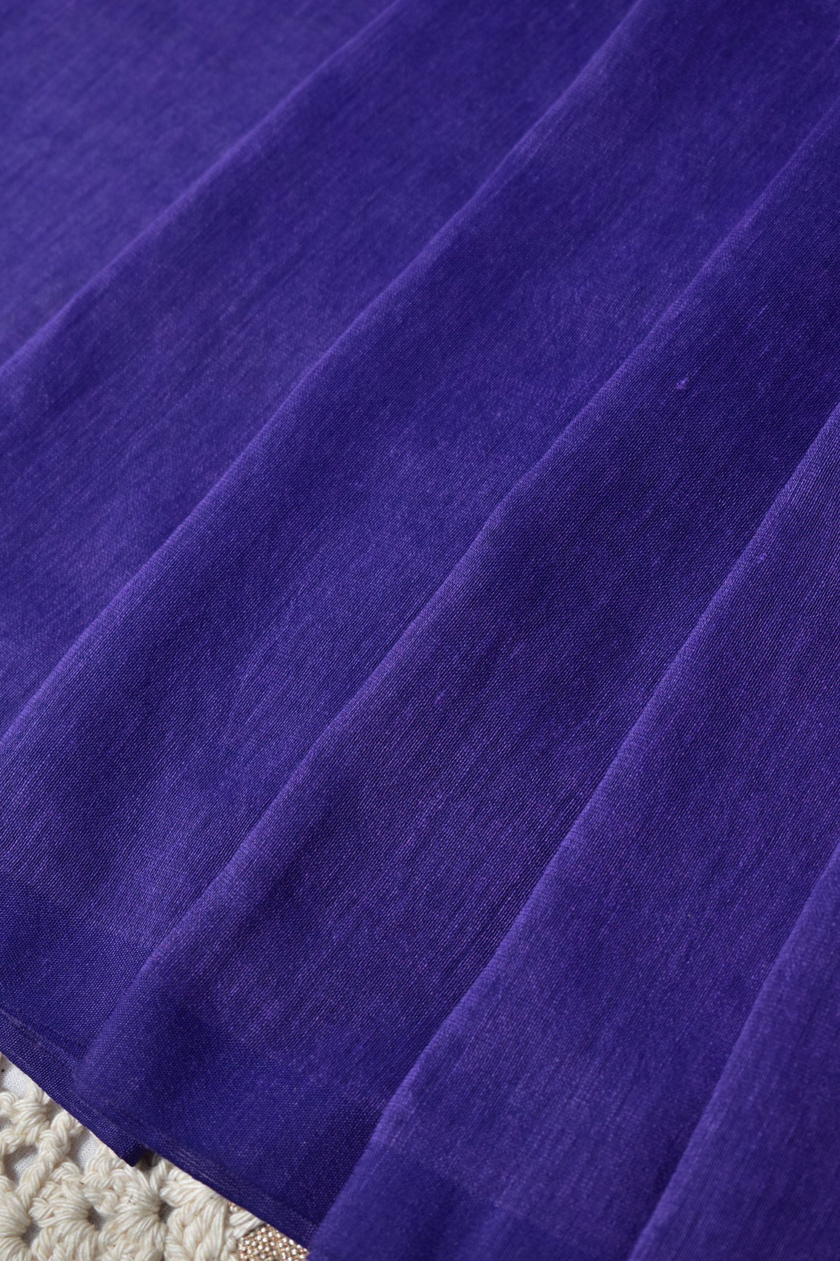 Handloom Soft Cotton Saree with Tassles,  Lavendar - blue,  SR1035