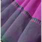 Pure Handloom Mangalgiri Cotton Saree with Threadwork Temple Border & Tassles,  Pink with Green,  SR1039