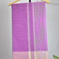 Pure Handloom Mangalgiri Cotton Saree with Contrast Border,  Pink,  SR1038