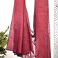 Blended Cotton Saree with Woven Zari Stripes & Tassles,  Maroon, SR1003