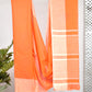 Pure Handloom Mangalgiri Cotton Saree with Contrast Border,  Orange,  SR1041