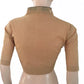 Handloom South Cotton High Neck Blouse, Sandal, BH1156