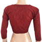 Slub Cotton Roundneck Blouse, Maroon, BH1168