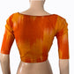 Mangalgiri  Tie dye Cotton V neck Blouse,  Yellow,  BH1235