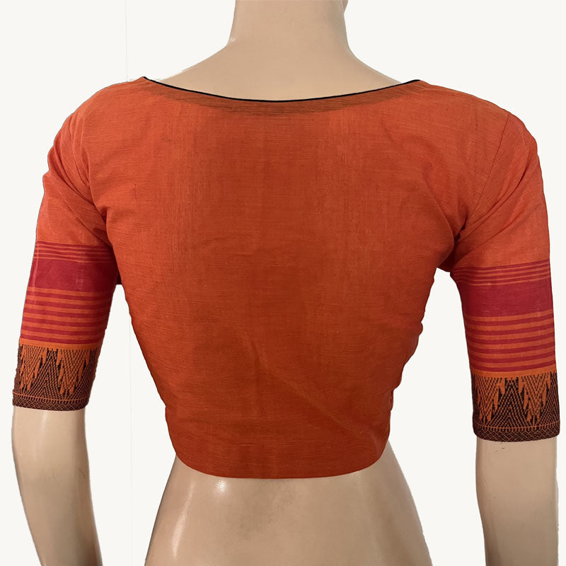 Semi Raw Silk Sweetheart neck Blouse with Triangular cut in the back &  Lining, Majentha, BS1127A