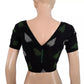 Ikat Cotton Boatneck Blouse With Potli Button Details,Black,BI1133