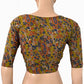 Kalamkari  Cotton  Pot neck Blouse,  Olive Green,  BK1263
