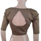 Semi Raw Silk Jacquard  Scallop neck Blouse with Lining,  Beuge,  BS1099