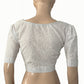 Hakoba Cotton Round neck Blouse with  Lining,  White, BW1144