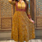 Bandhani Cotton Paneled Kurta with Ajrakh Patches & Potli Button Details, Beige - Brown, KP1068