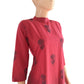 Cotton Block Printed Closecollar Straight cut Kurti, Pink, KP1027